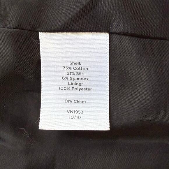 Talbots The Grace Fit Double Breasted Ribbed Blazer Jacket Cotton Silk Black, 14 - Picture 12 of 12